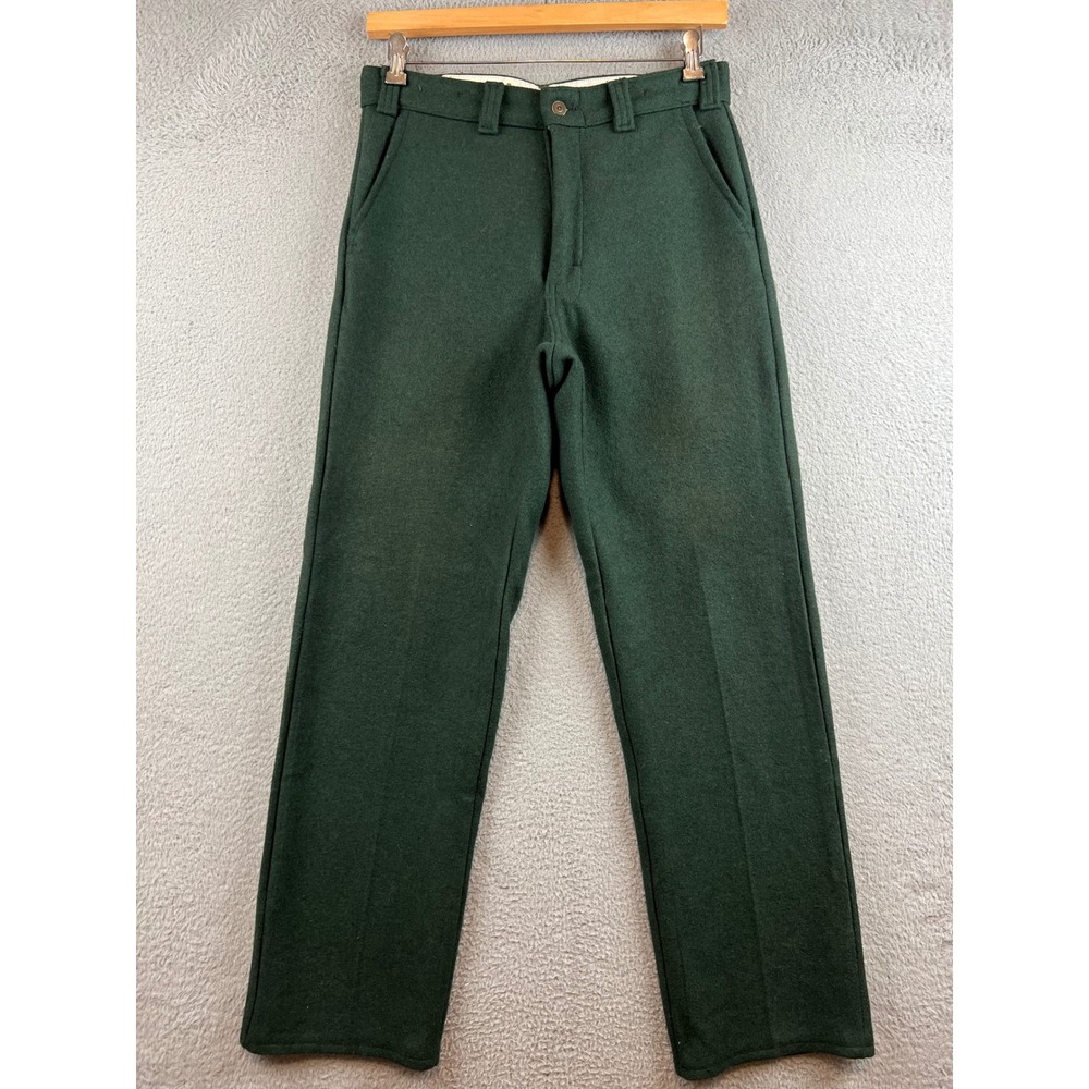 Codet Mens 32x32 Wool Blend Pants Forest Green Hunting Outdoor Made in Canada
